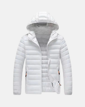 Jaqueta Masculina Casual Puffer com Capuz Removível